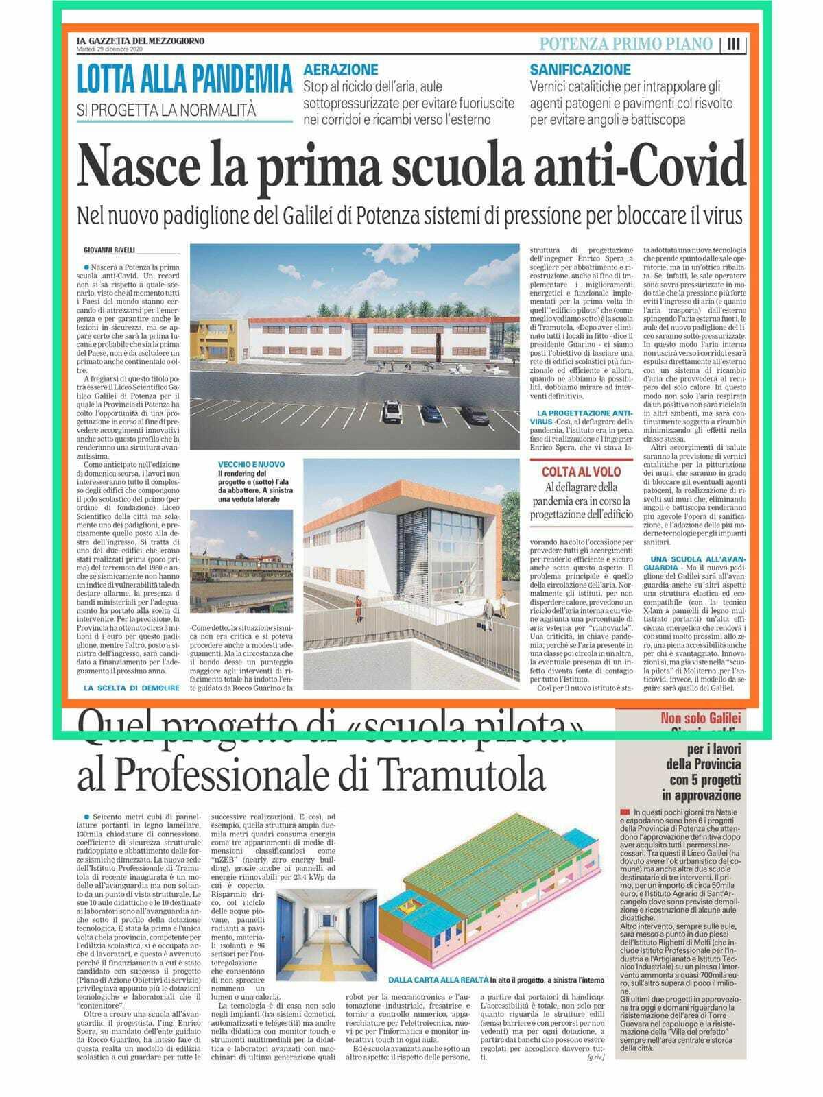 IL 'GALILEI' PRIMA SCUOLA ANTI-COVID